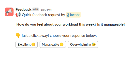 slack feedback app